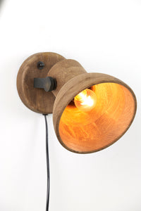 Wall lamp 21x17x19 cm ILANIO wood brown+matt black