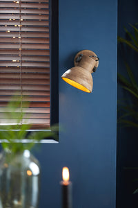 Wall lamp 21x17x19 cm ILANIO wood brown+matt black