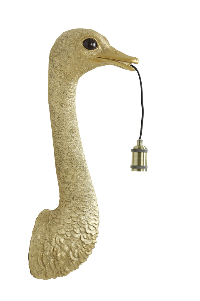 Wall lamp 25x19x72 cm OSTRICH gold