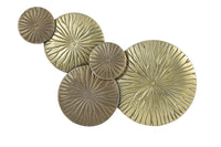 Wall ornament 77x43x4 cm MONDANA antique gold