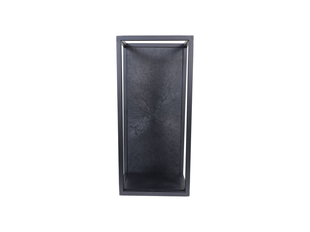 Wandbox Fletcher - 25x18x55 - Zwart - Ijzer/Aluminium/Mangohout