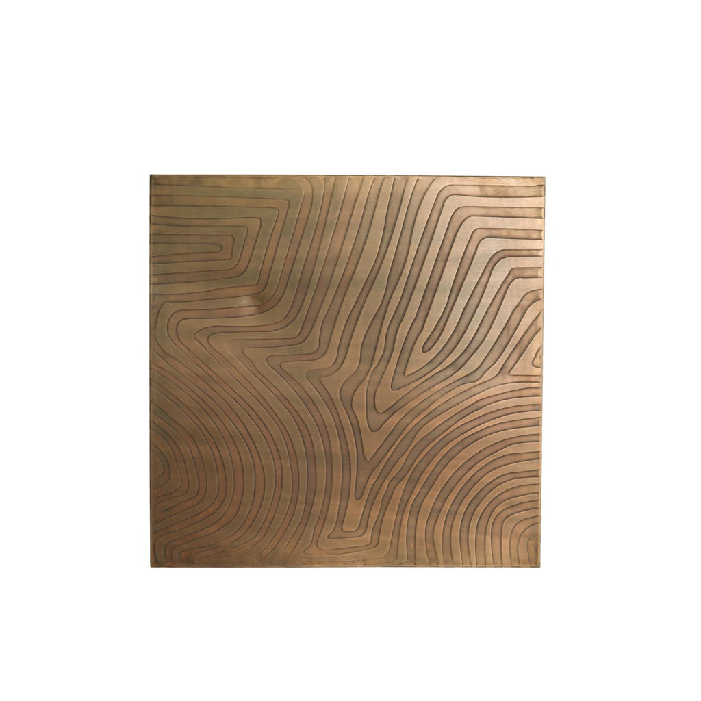 Wanddecoratie Zahina - Antiek brons - 80x1.5x80cm