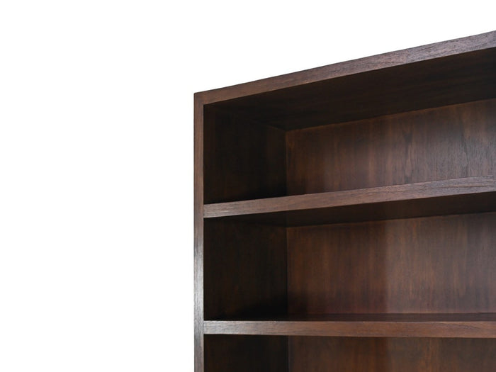 HSM Collection-Wandkast Met 4 Vakken-100x42x215-Bruin-Teak Fineer