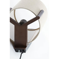 Wandlamp Litto - Donkerbruin - 22x18x36cm