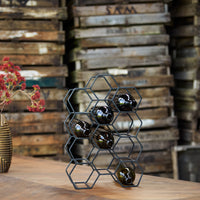 Wine rack 12 bottles 30x18x46 cm SALBRIS matt black