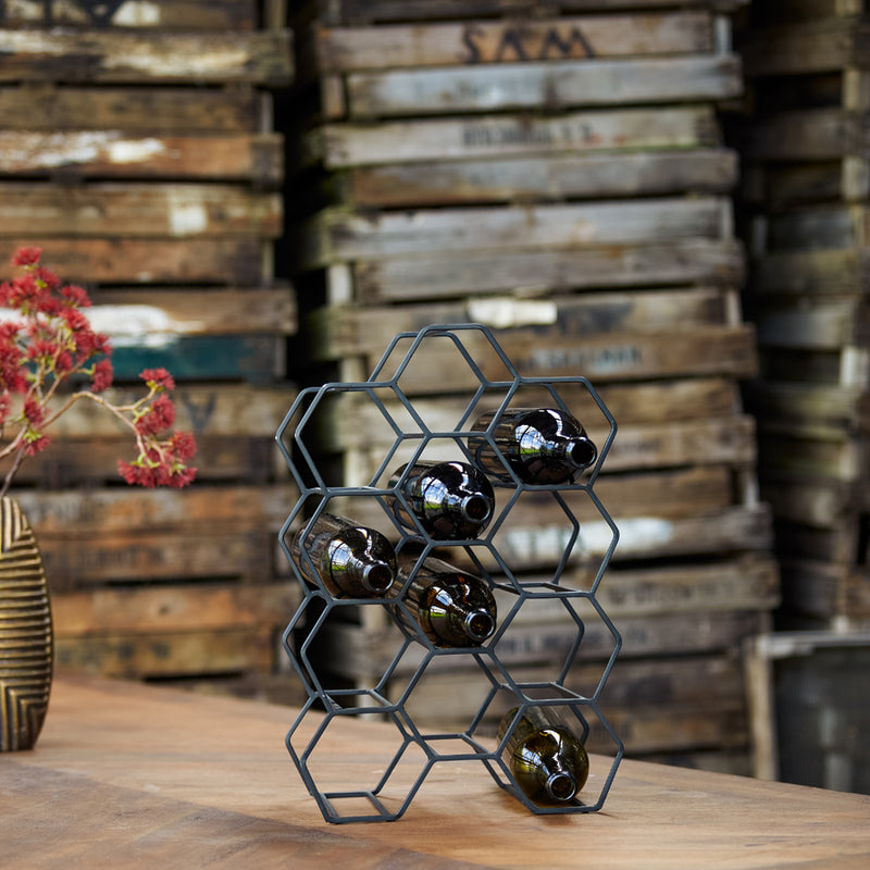 Wine rack 12 bottles 30x18x46 cm SALBRIS matt black
