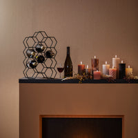 Wine rack 12 bottles 30x18x46 cm SALBRIS matt black