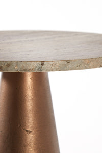 Side table 36x51 cm YNEZ travertine brown+copper