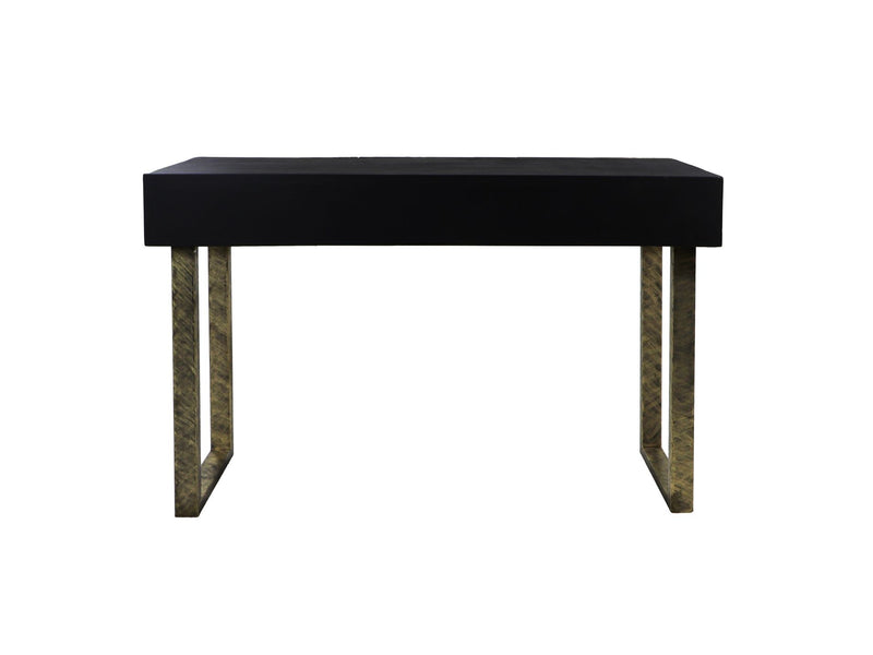 Console tafel - 120x38x75 - Zwart/goud - Metaal