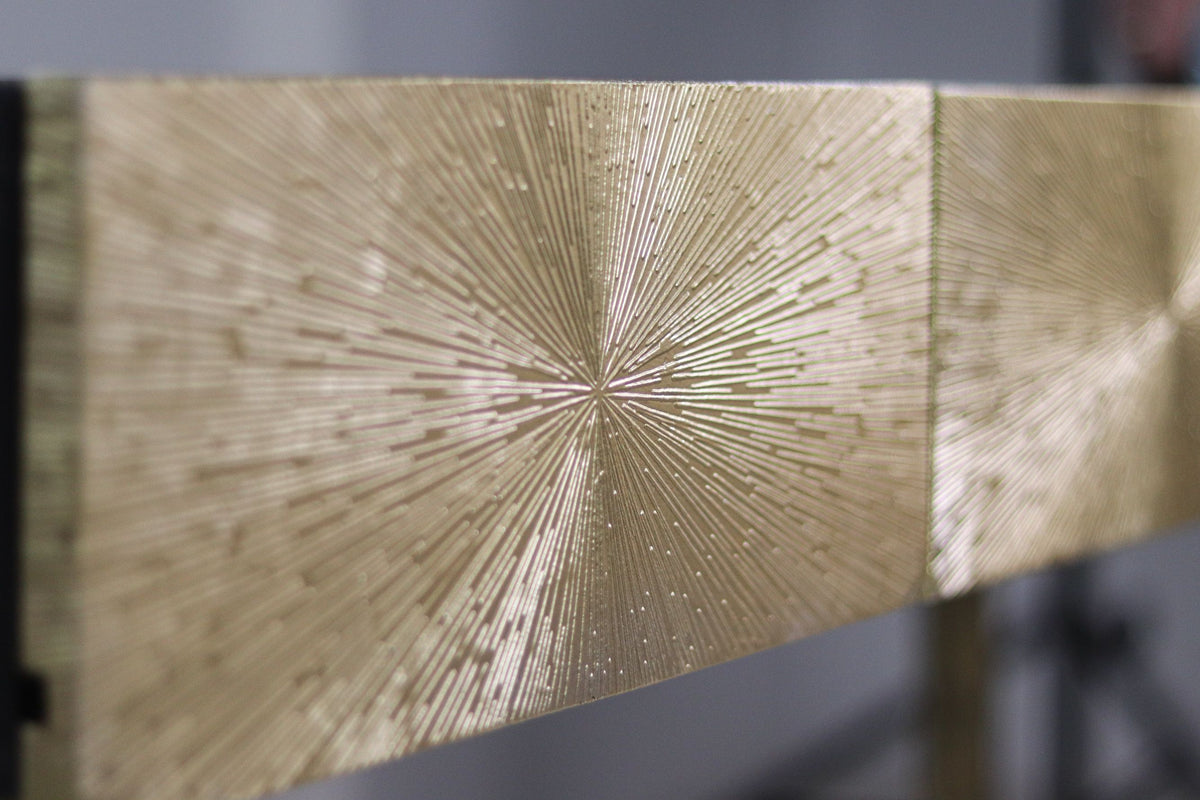 Console tafel - 120x38x75 - Zwart/goud - Metaal