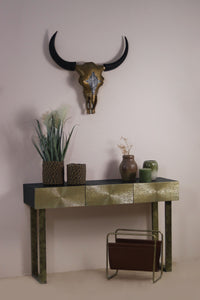 Console tafel - 120x38x75 - Zwart/goud - Metaal