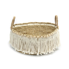 Afbeelding in Gallery-weergave laden, The Boho Fringe Basket - Natural White
