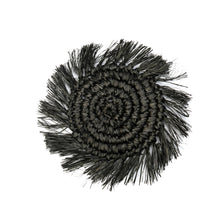 Afbeelding in Gallery-weergave laden, De Fringe Raffia Onderzetter - Zwart
