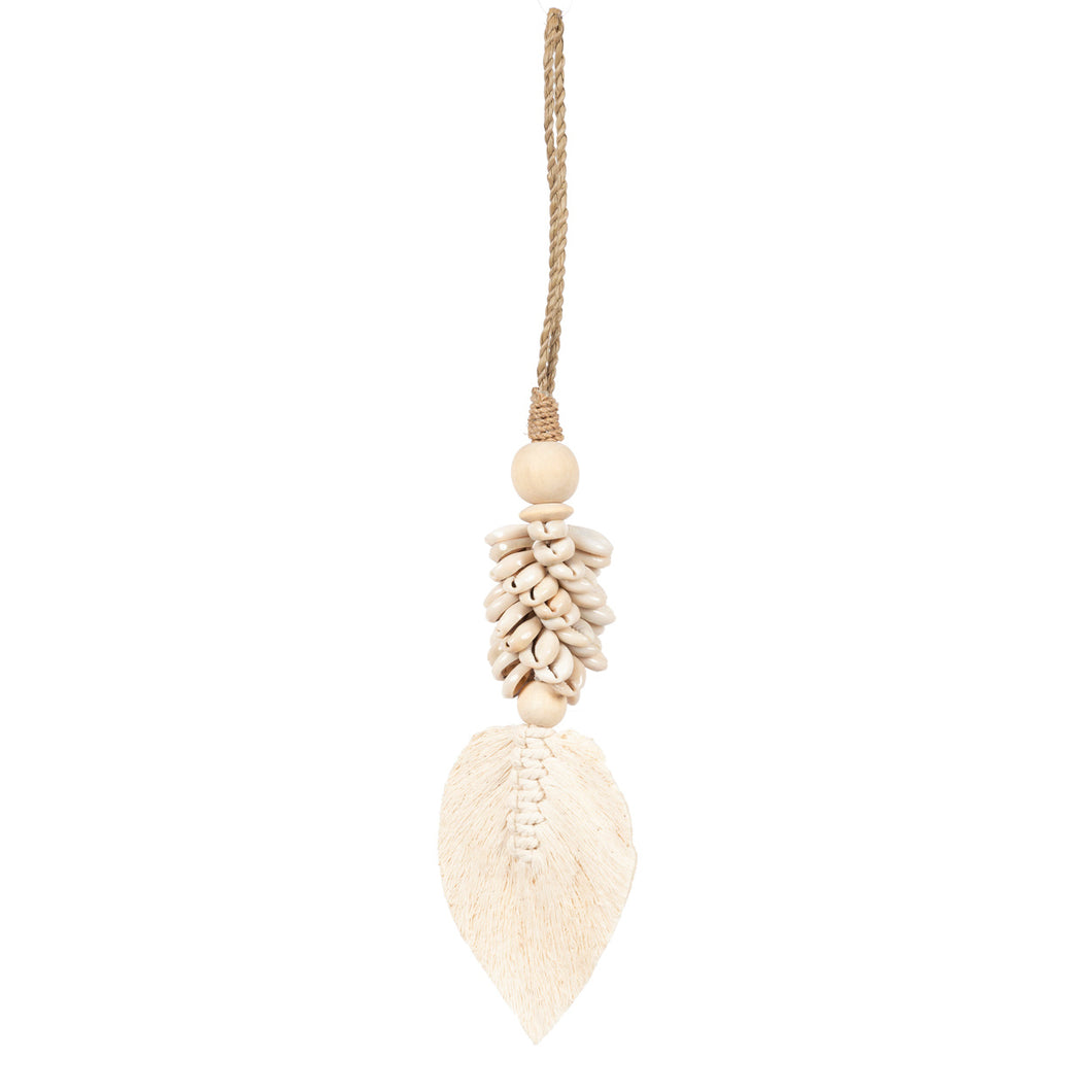 The Leaf & Shell Hanging Decoration - Natural