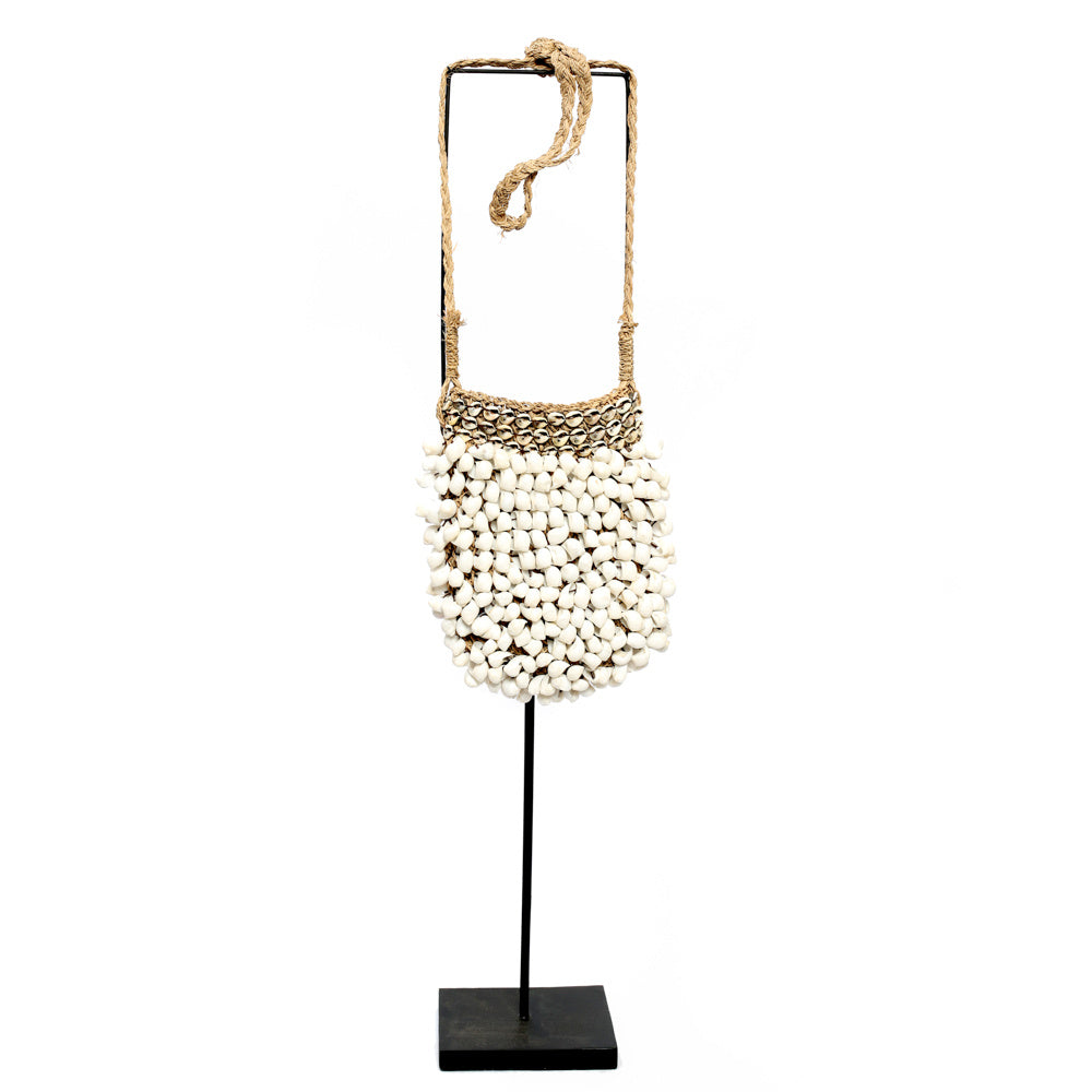 The Shell Purse on Stand - Decoration - White