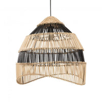 De Striped Hanglamp - Naturel Zwart - M