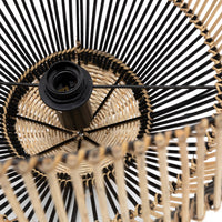 De Striped Hanglamp - Naturel Zwart - M