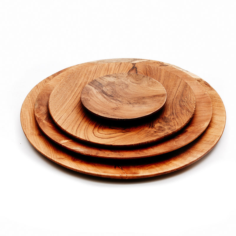 De Teak Root Rond Bord - M