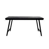 De Visgraat Markttafel - Zwart - 160cm