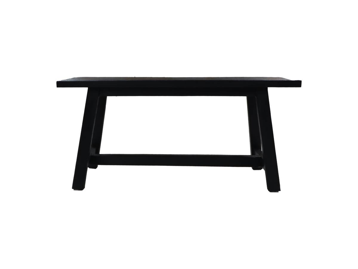 Decoratieve bank Lawas - 100x27x46 - Zwart - Teak
