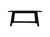 Decoratieve bank Lawas - 100x27x46 - Zwart - Teak