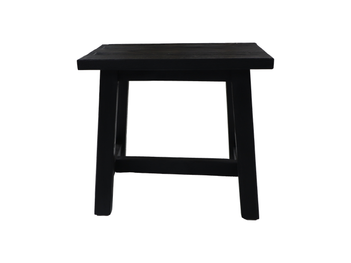 Decoratieve kruk Lawas - 50x27x46 - Zwart - teak
