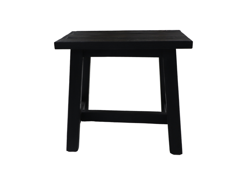 Decoratieve kruk Lawas - 50x27x46 - Zwart - teak