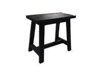 Decoratieve kruk Lawas - 50x27x46 - Zwart - teak