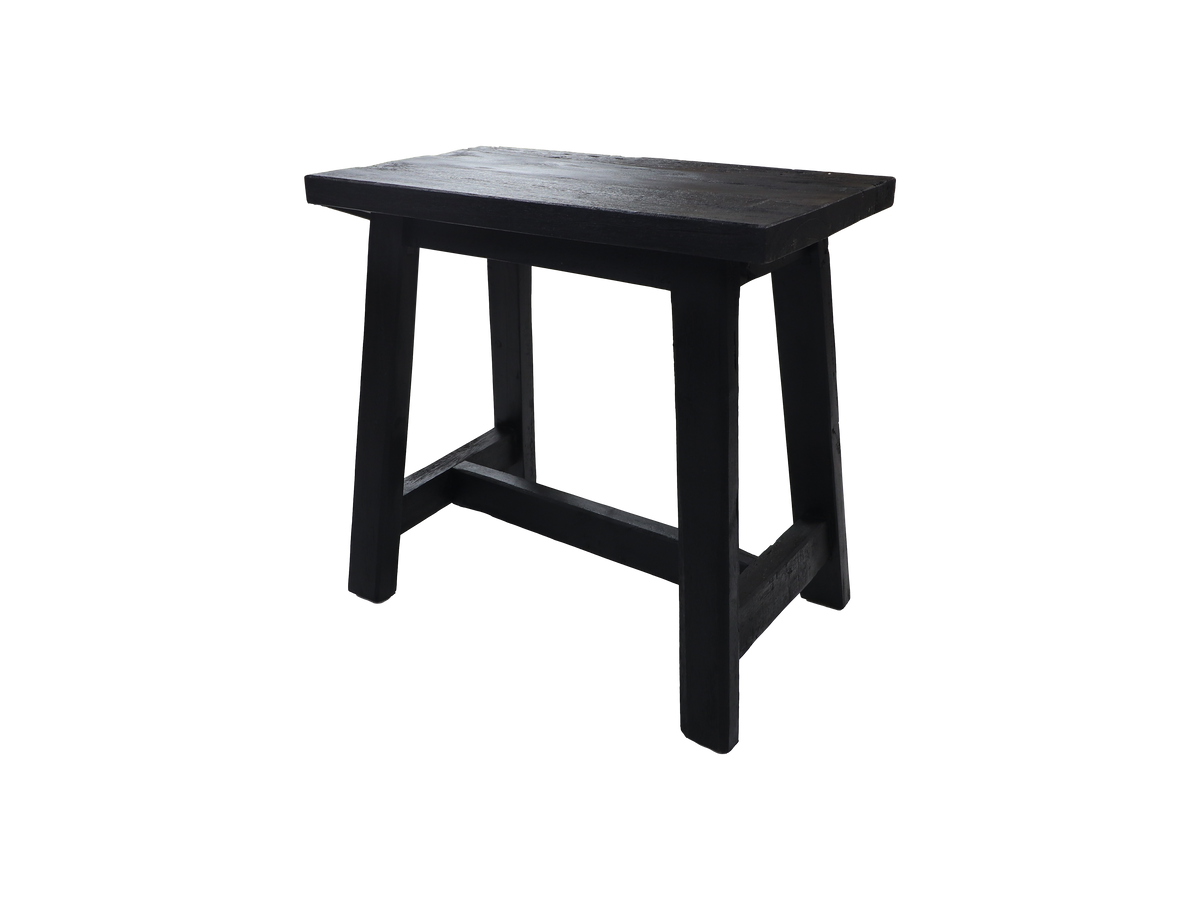 Decoratieve kruk Lawas - 50x27x46 - Zwart - teak