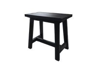 Decoratieve kruk Lawas - 50x27x46 - Zwart - teak