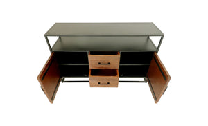 Sideboard Verona 2 door 2 drawers - 140x40x85 - Natural/black - Mango wood/metal