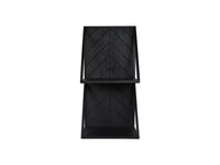 Double wall shelf - 30x20x60 - Black - Mango wood/iron