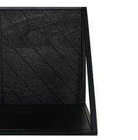 Double wall shelf - 30x20x60 - Black - Mango wood/iron
