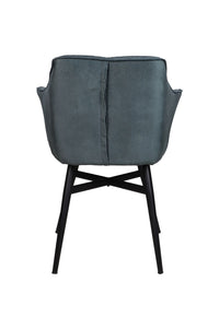 Eetkamerstoel Glendale - 68x61x85 - Niagara blauw - Velours/metaal