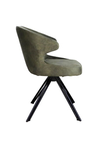 Eetkamerstoel Nashville - 59x60x80 - Jungle groen - Velours/metaal
