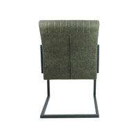 Eetkamerstoel Texas Set van 2 - 55x50x85 - Army green - Yachtleder/metaal