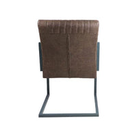 Eetkamerstoel Texas set van 2 - 55x50x85 - Espresso - Yachtleder/metaal