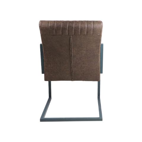 Eetkamerstoel Texas set van 2 - 55x50x85 - Espresso - Yachtleder/metaal