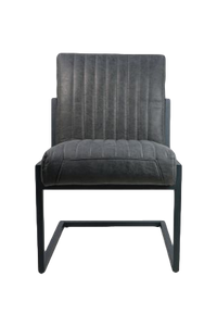 Eetkamerstoel Texas set van 2 - 55x50x85 - Graphite - Yachtleder/metaal