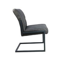 Eetkamerstoel Texas set van 2 - 55x50x85 - Graphite - Yachtleder/metaal