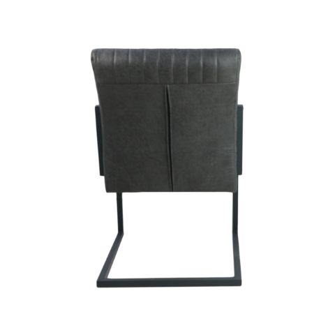 Eetkamerstoel Texas set van 2 - 55x50x85 - Graphite - Yachtleder/metaal