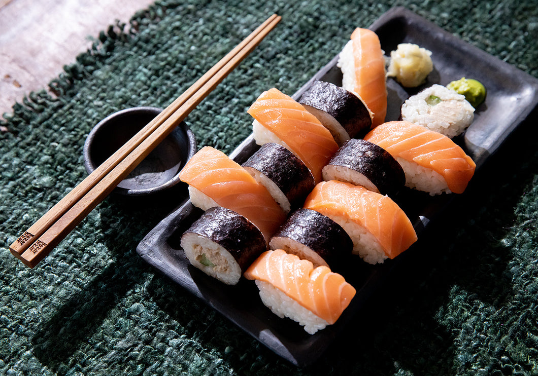Het Burned Sushi Bord - Zwart - L