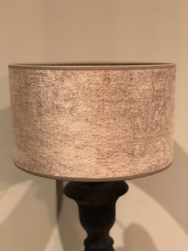Cilinder kap 25 cm creme/goud velvet 2060