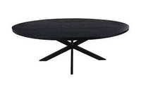 Ovale eettafel Melbourne - 180x100x76-  Zwart - Mangohout/ijzer