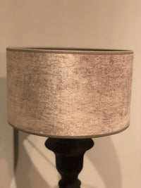 Cilinder kap 25 cm creme/goud velvet 2060
