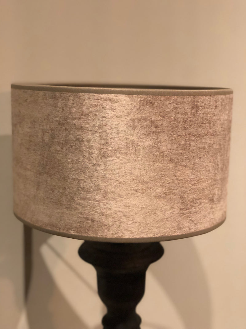 Cilinder kap 25 cm creme/goud velvet 2060