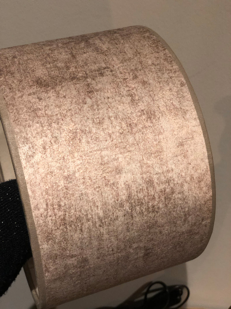 Cilinder kap 25 cm creme/goud velvet 2060