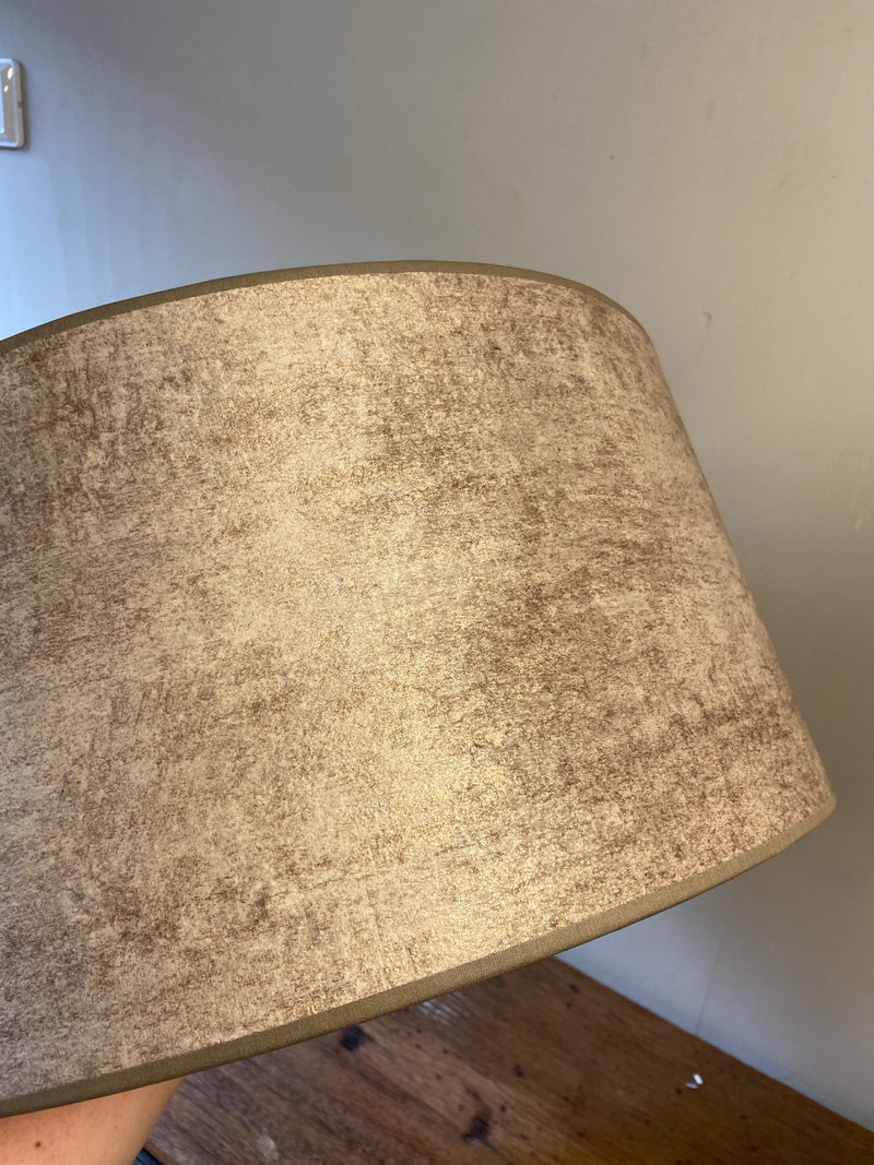 Cilinder lampenkap 35cm wit/goud 2060  PRE-ORDER