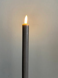 Led kaars grijs L set 2