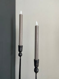 Led kaars grijs L set 2